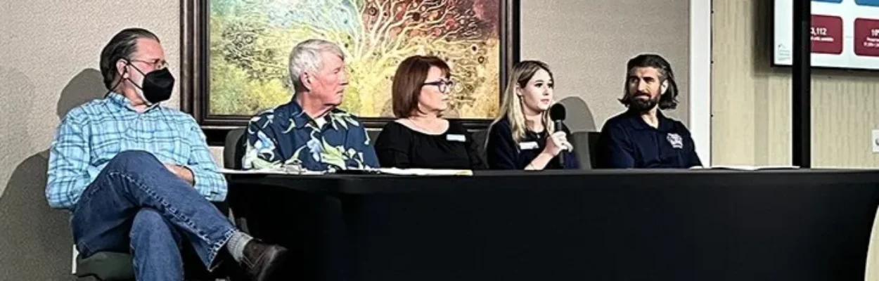 A panel discusses affordable housing in St. Johns County.