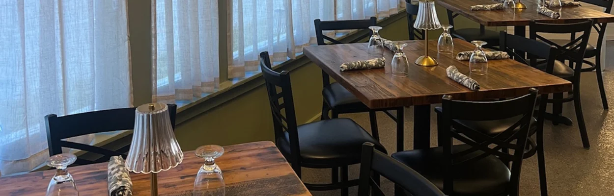 The renovated dining room at the new Purple Olive location on Anastasia Island