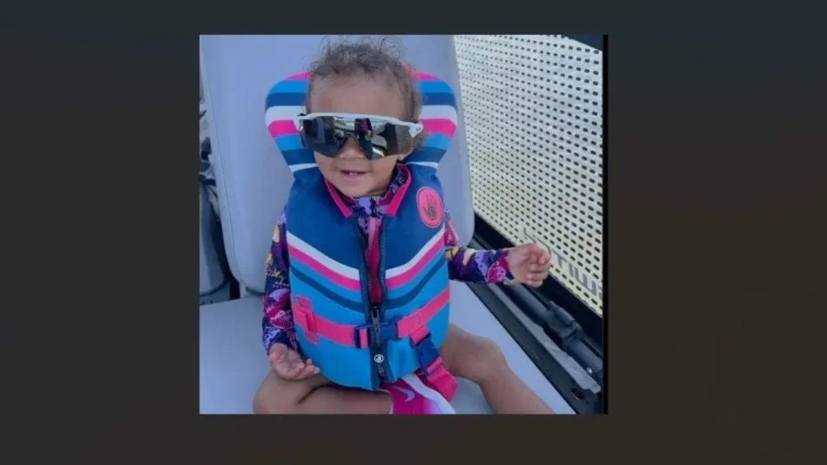 Vianca Grullon wears a life preserver before she was injured in a Sea-Doo capsizing.