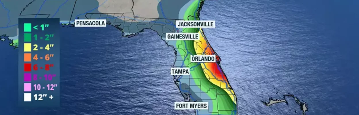 Florida expected rainfall through the weekend, bringing the potential of flooding