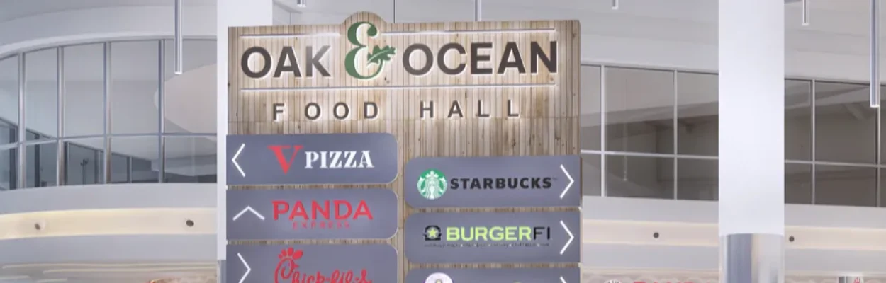 The food hall planned in the airport's new concourse.