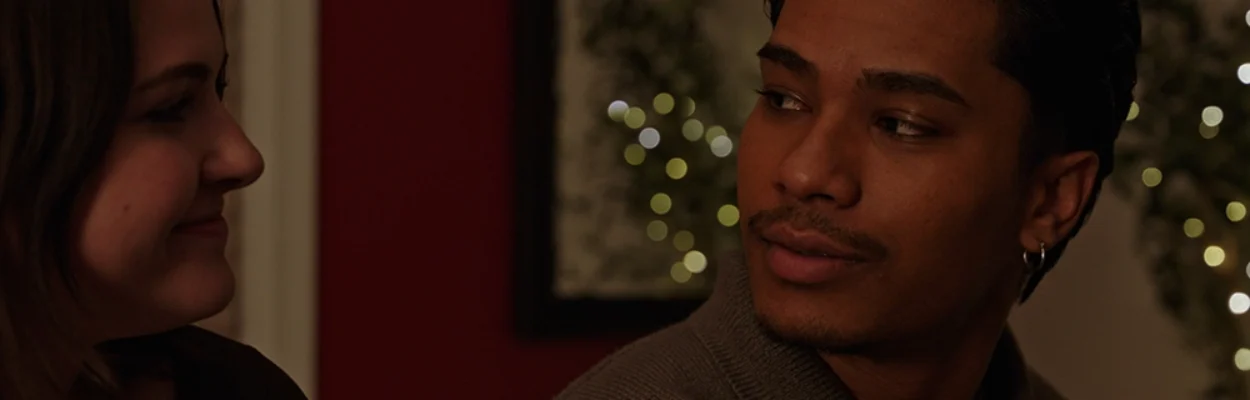 Actors Jasmeet Baduwalia and Ashlyn Baas in the holiday film "Dial it Back."