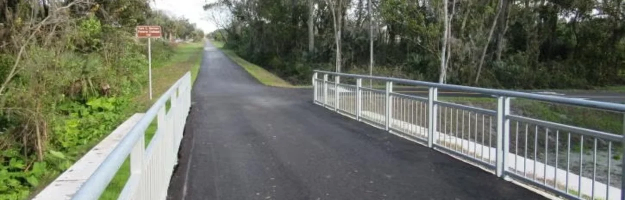 The paved trail from Palatka to St Augustine.
