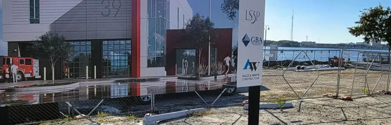 Illustration of a new fireboat station.