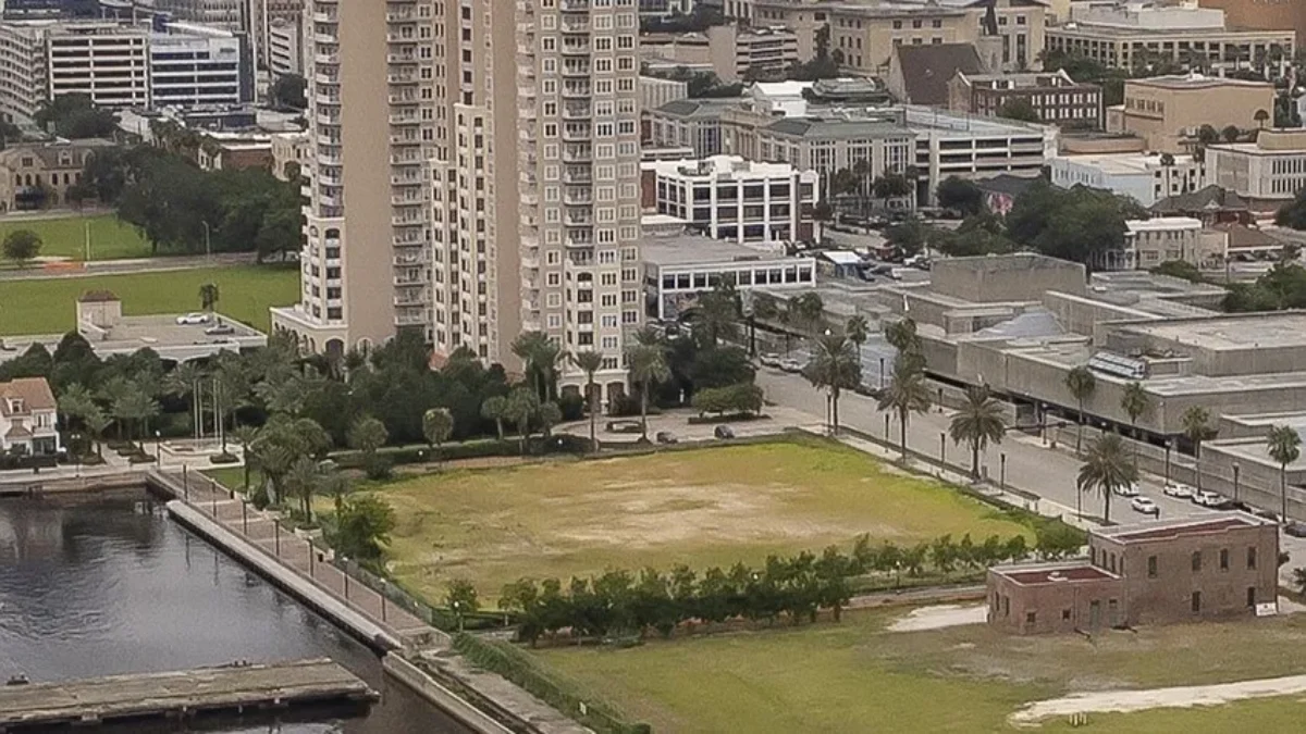 Aerial view of the site for a possible Hard Rock Hotel