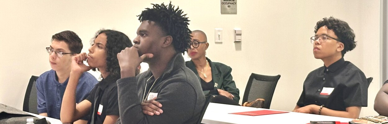 James Luu at a Genesys Works symposium in his job development program.