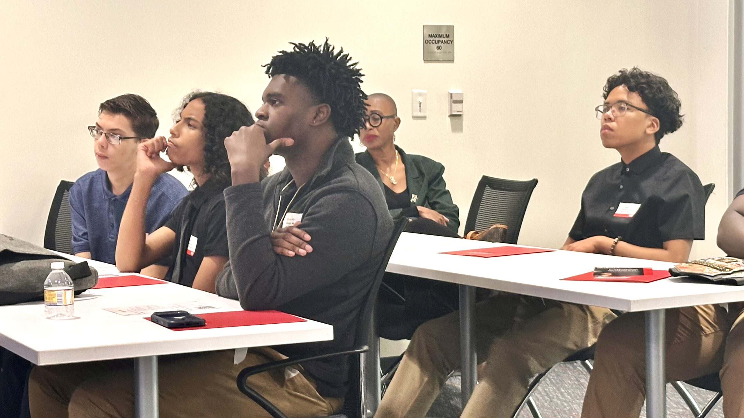 James Luu at a Genesys Works symposium in his job development program.