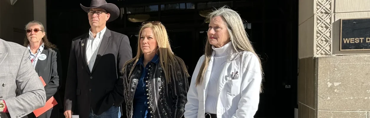 Dr. Nancy Staats speaking in favor of vaccine mandates.