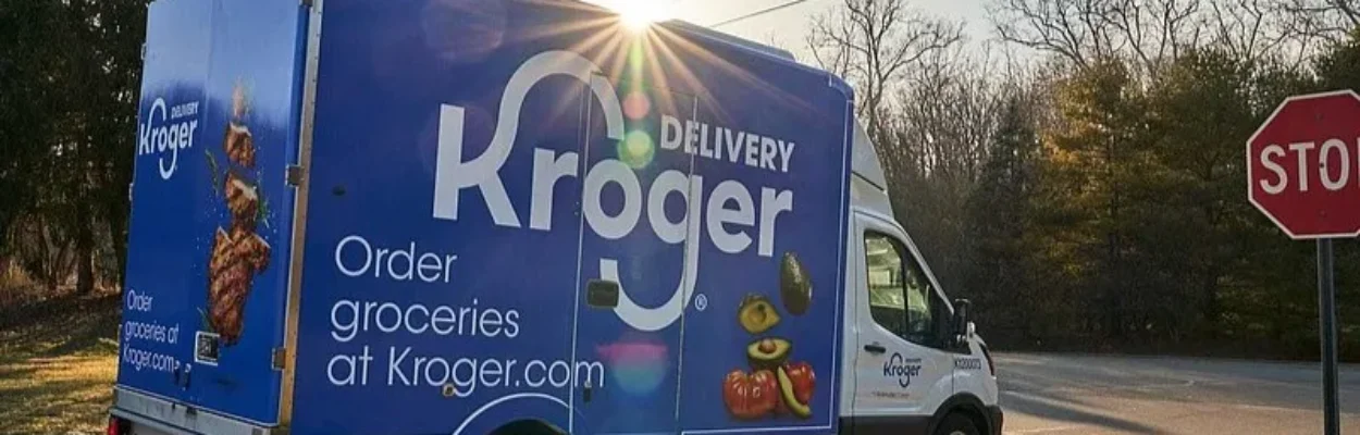 A Kroger delivery truck