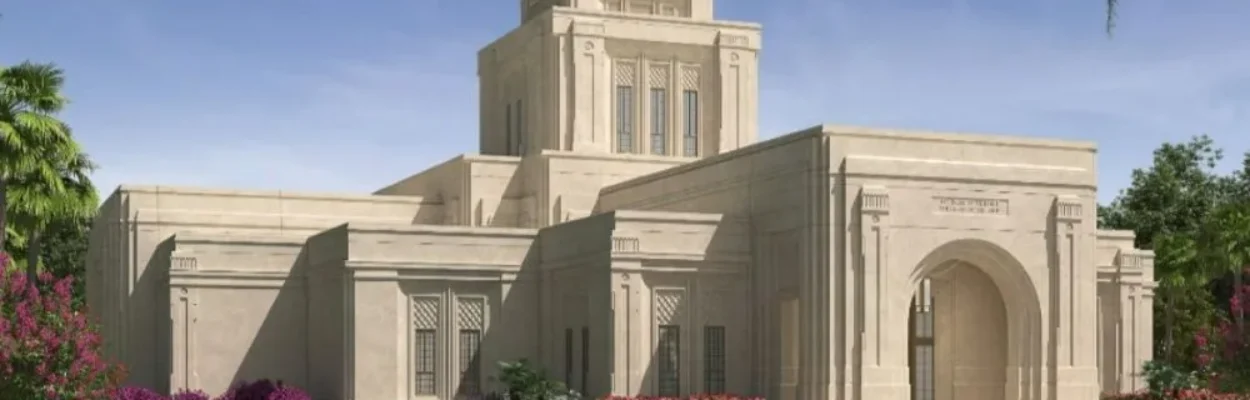 Artist depiction of Jacksonville's first Latter-day Saints temple in Mandarin