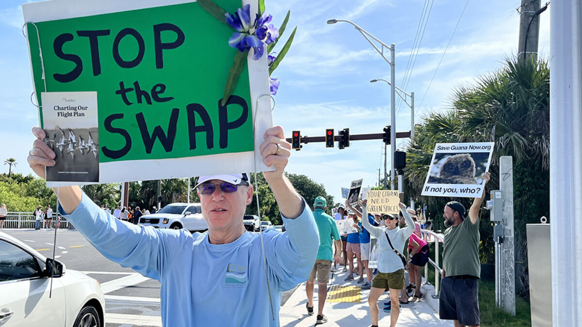 Guana land swap protest in Ponte Vedra Beach. May 2025