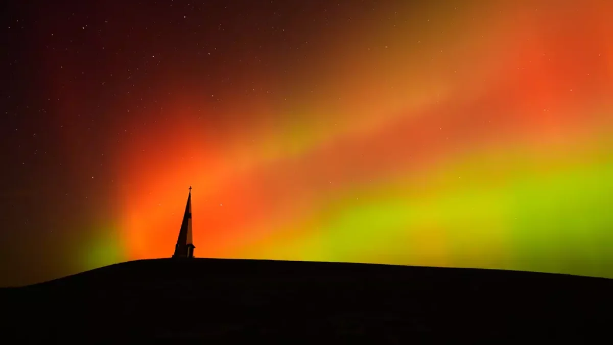 The northern lights near Valley Falls, Kansas.
