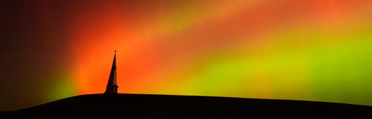The northern lights near Valley Falls, Kansas.