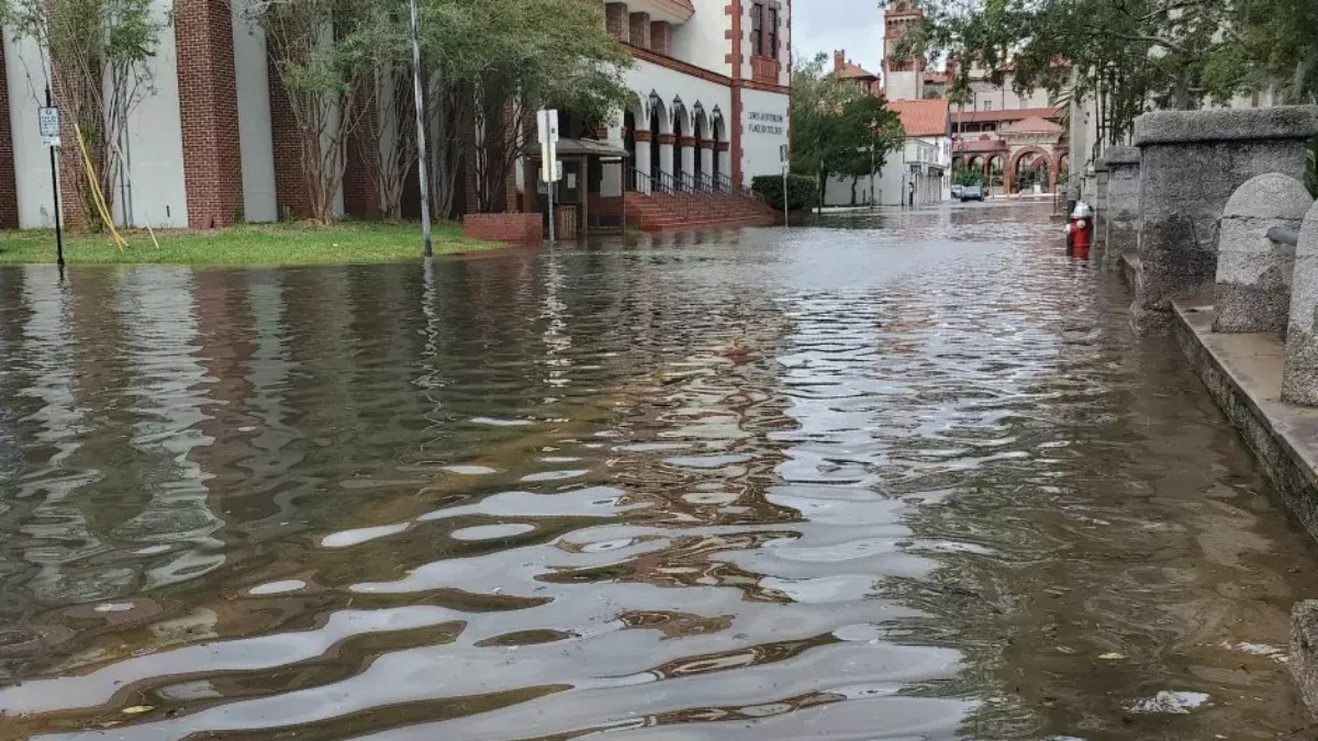 A flooded street in St. Augustine.