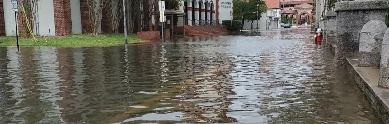 A flooded street in St. Augustine.
