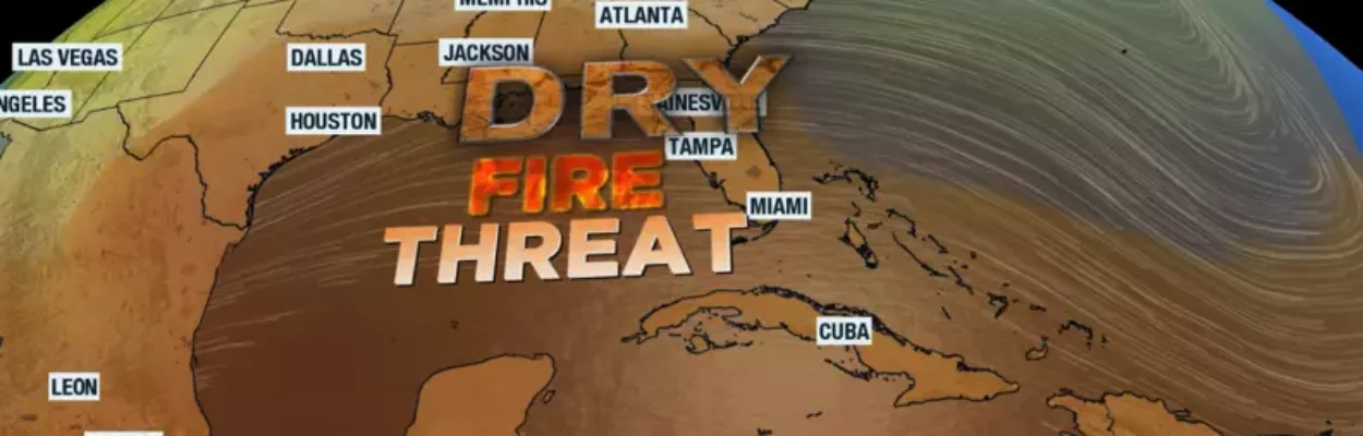 Map showing drought conditions.