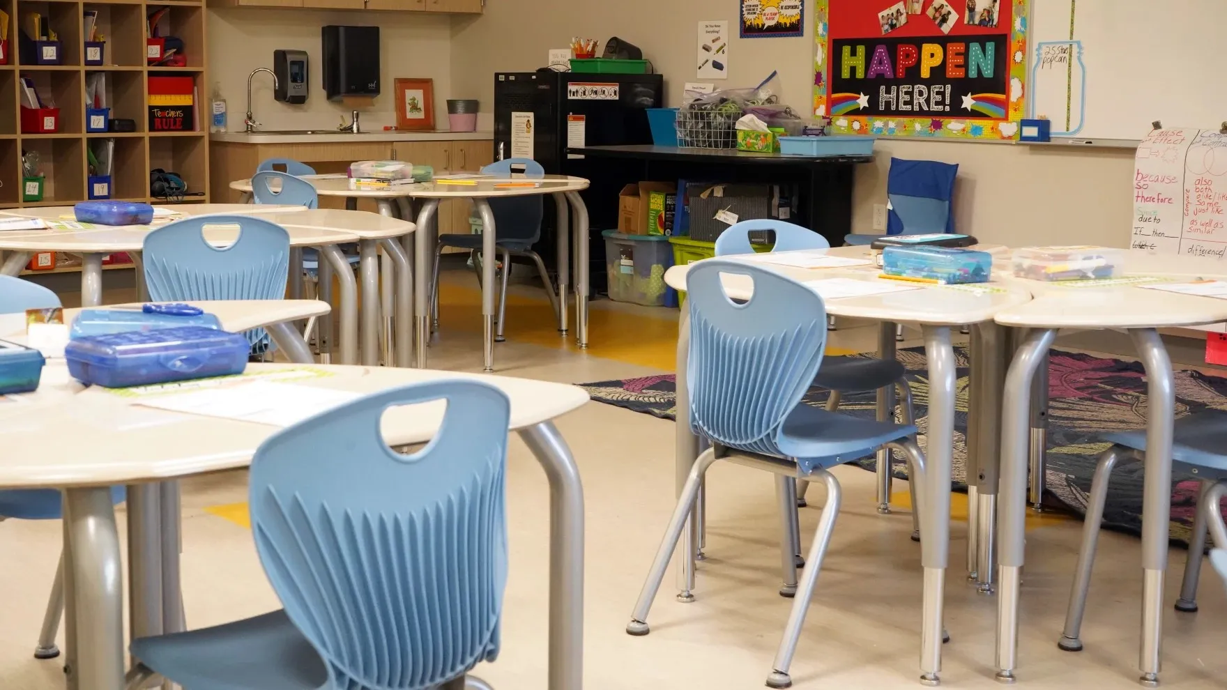 An empty classroom in Gainesville