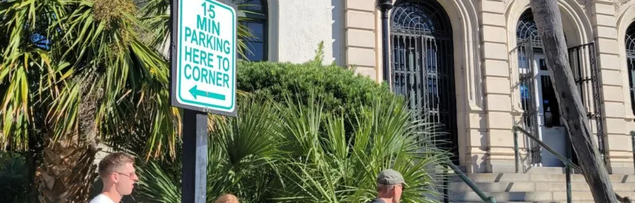 A possible future paid parking spot in front of the downtown Fernandina Beach post office at 401 Centre St.