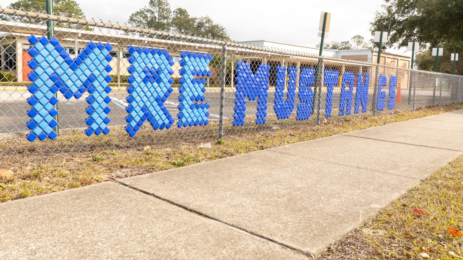 The fence in front of Merrill Road Elementary, which is on Mater Academy's list for Schools of Hope.