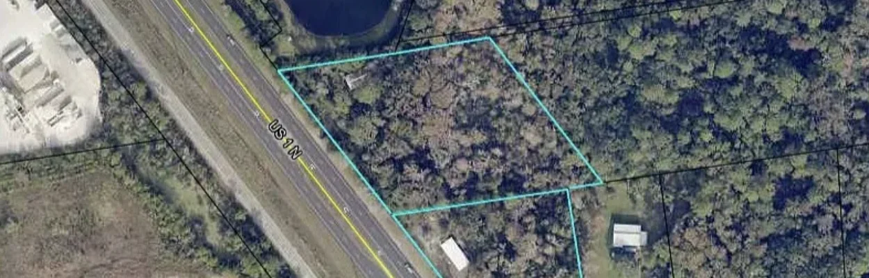 Map showing the proposed miniature golf course site on U.S. 1 N.