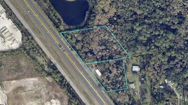 Map showing the proposed miniature golf course site on U.S. 1 N.