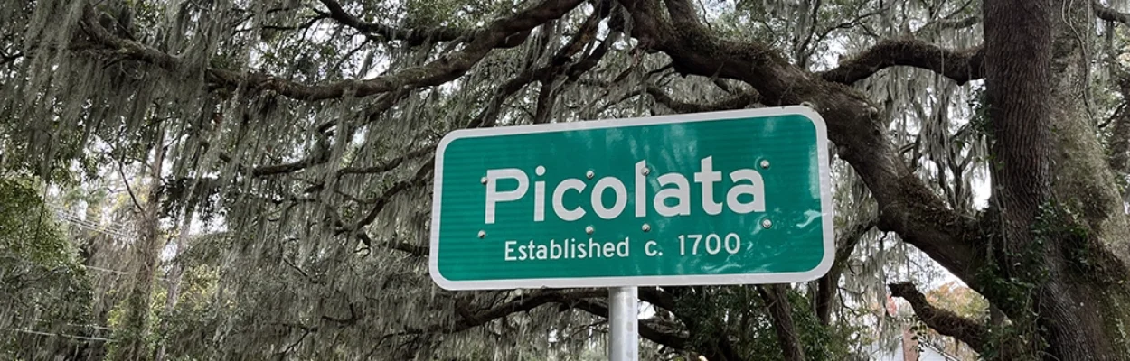 A Picolata sign on County Road 13.