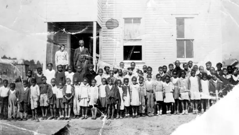Historic photo of a North Riverside elementary school
