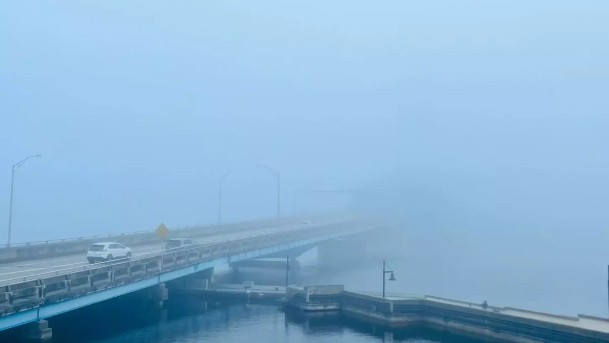 Dense fog over Northeast Florida.