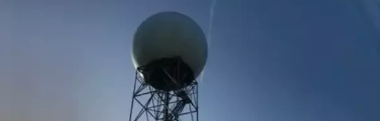 The National Weather Service Doppler radar in Melbourne monitors winter conditions.
