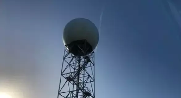 The National Weather Service Doppler radar in Melbourne monitors winter conditions.