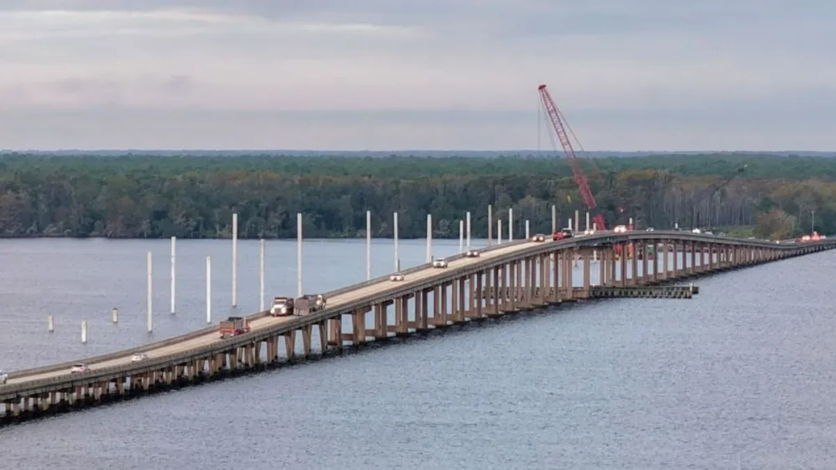 Aerial view of the Shands Bridge