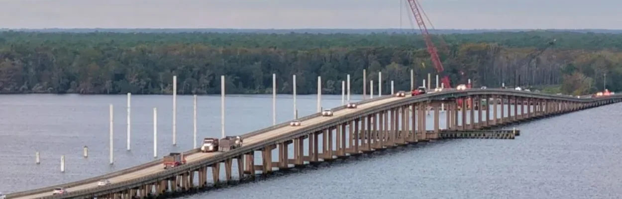 Aerial view of the Shands Bridge