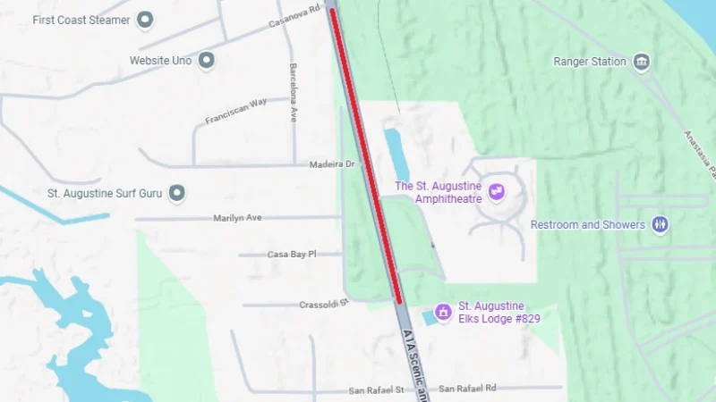 Featured image for “Utility work could snarl traffic on A1A on Anastasia Island”