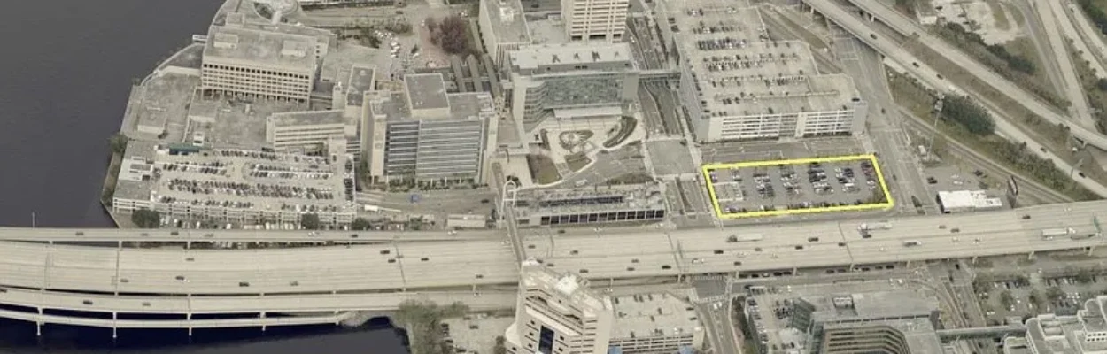 Aerial view of the hotel site