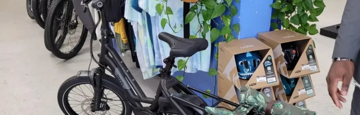 An e-bike in a store.