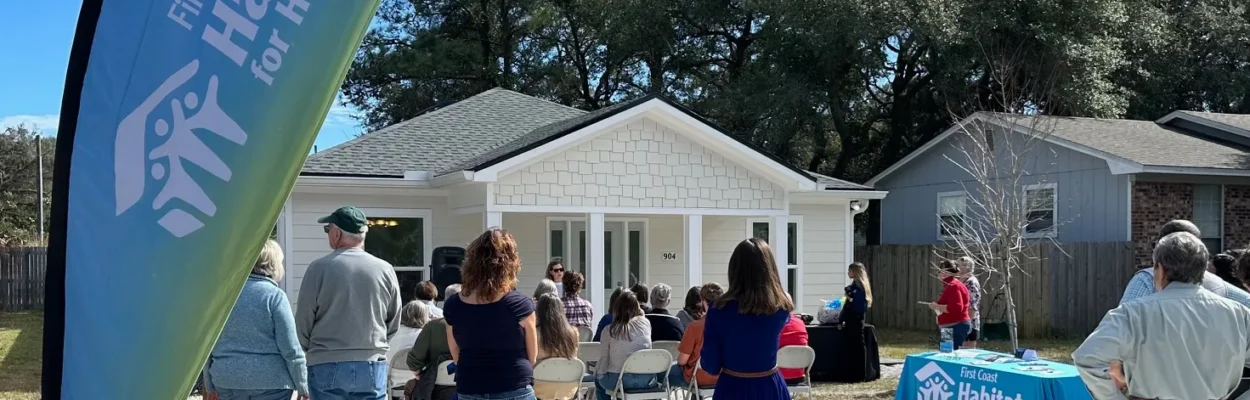 Exterior of the Habitat for Humanity home.