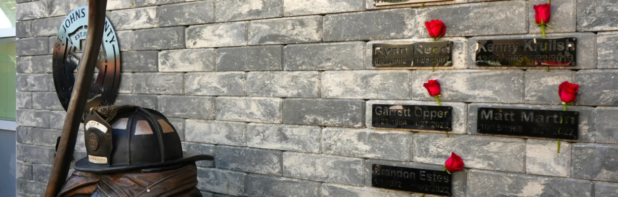 The Fallen Firefighter Memorial in St. Johns County.