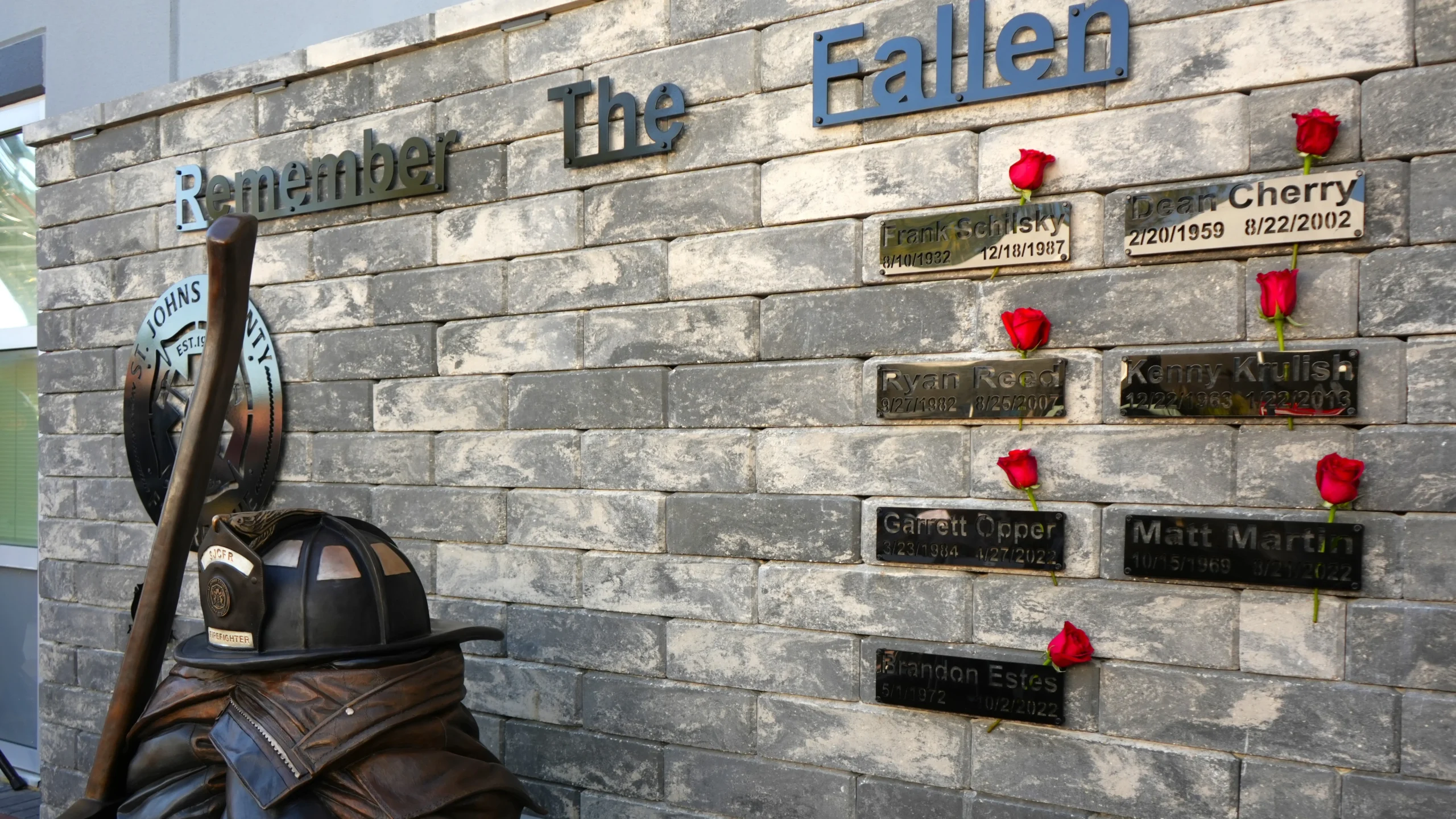 The Fallen Firefighter Memorial in St. Johns County.