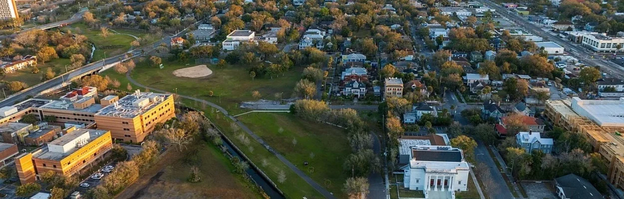 Aerial view of Springfield in Jacksonville, a top city for homebuyers.