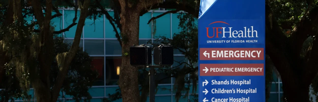 UF Health Hospital in Gainesville.