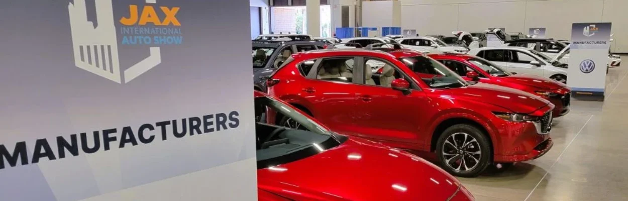 Cars on display at the Jacksonville International Auto Show