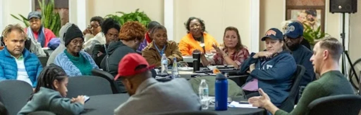 An Eastside Community Benefits Agreement meeting on Feb. 6, 2026.