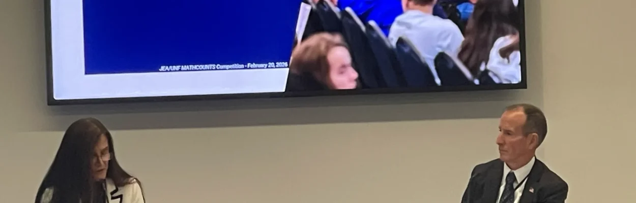 JEA CEO Vickie Cavey and Board Chair Joe DiSalvo