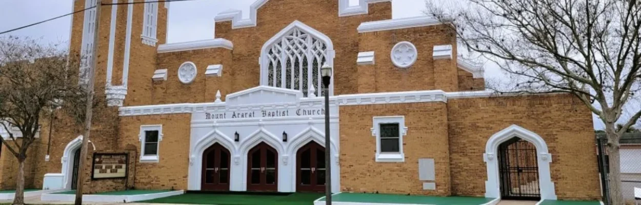 Exterior of Mount Ararat Baptist Church, which will become part of the U.S. Civil Rights Trail.