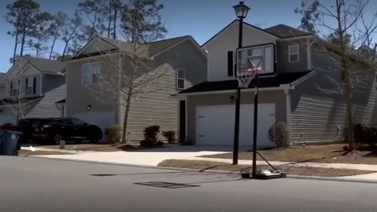 A street with homes for rent