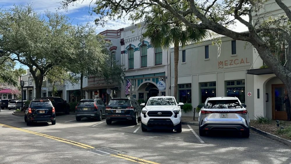 Centre Street in Fernandina Beach, part of the paid parking area.