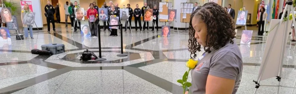 Wilveria Sanders at the 16th annual Missing Adults’ Day event at Jacksonville City Hall.