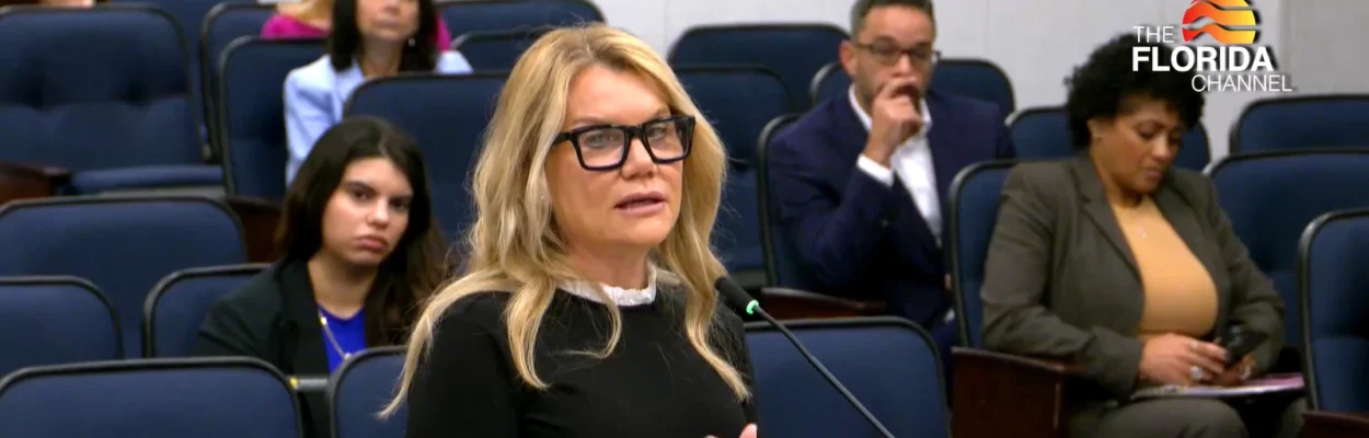 Rep. Lauren Melo discusses changes to her proposed "Blue Ribbon" development bill during a Florida Commerce Committee hearing.