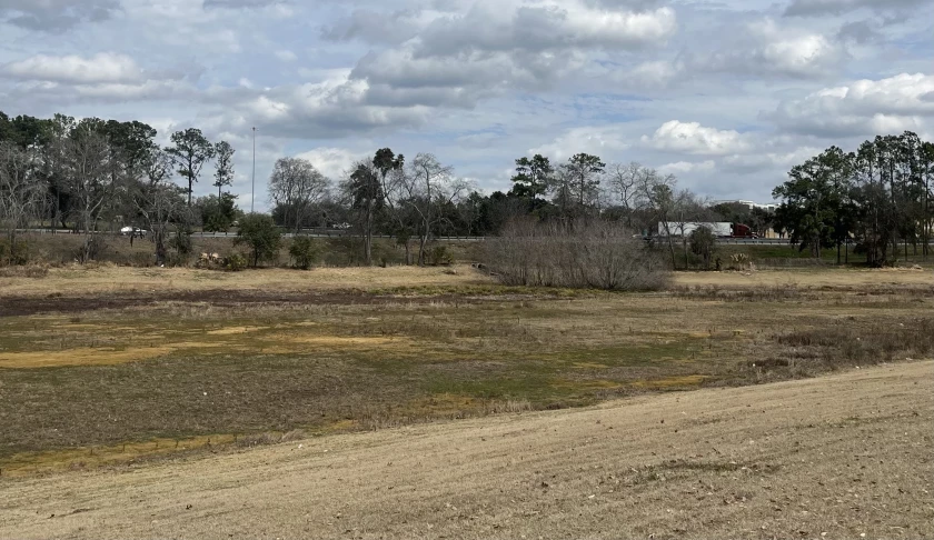 A pond suffering from a water shortage