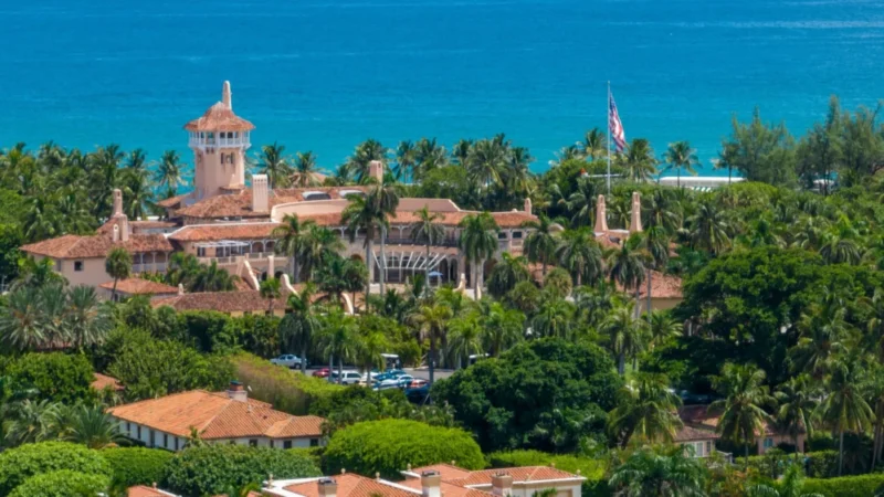 Aerial view of Mar-a-Lago, President Donald Trump's club and private residence.